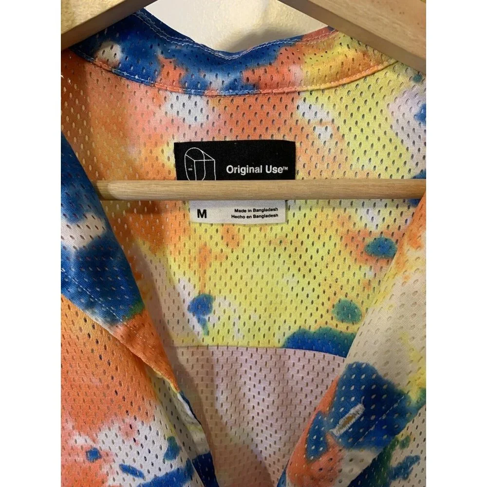 Original Use Men’s Sz M Tie Dye Button Fit Short Sleeve Shirt - Picture 2 of 8